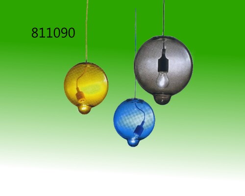 單燈灰色玻璃吊燈配E27x1