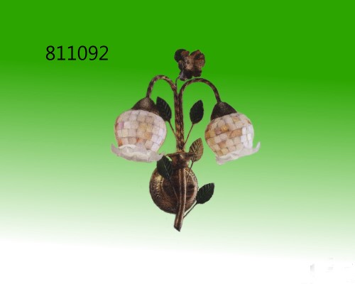 雙燈古典花朵壁燈配E14x2 燈具