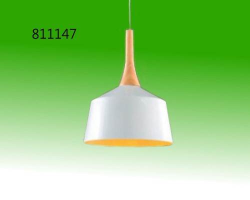 白色原木吊燈配E27x1