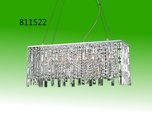 五燈/七燈 銀色長水晶吊燈 燈具