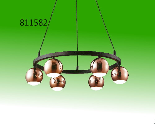 LED 30W玫瑰金吊燈 黃光