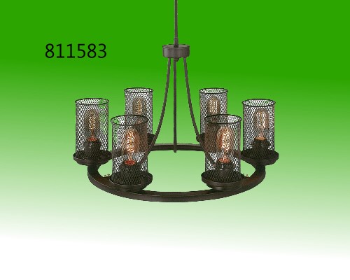 六燈網狀吊燈 燈具