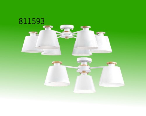 六燈/三燈 鐵質木材吸頂燈 燈具