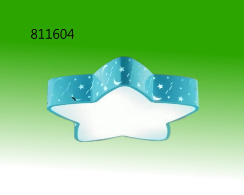 三燈藍色星星吸頂燈 燈具