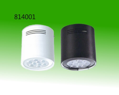 LED 12W 黑色吸頂筒燈 黃光