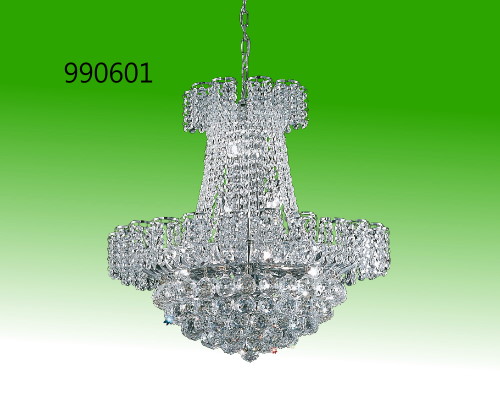 八燈銀色水晶吊燈