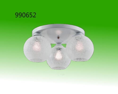 三燈玻璃圓吸頂燈