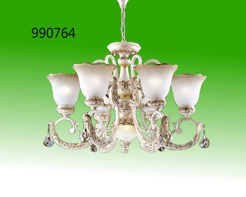 六燈水晶仿石吊燈