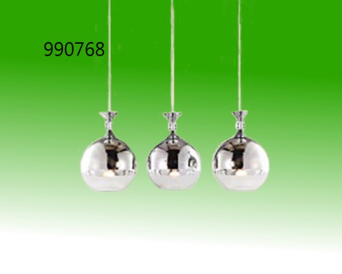 三燈玻璃球吊燈