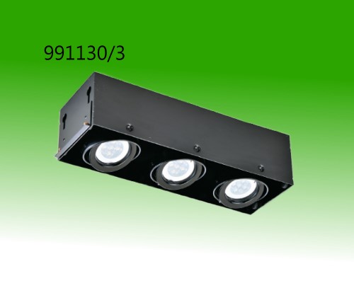 三燈無框盒燈配LED MR16 5W 光源+變壓器