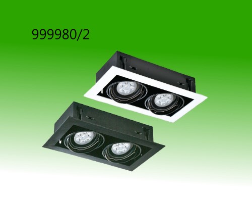 有框盒燈配LED AR111 9W  雙燈