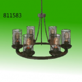 六燈網狀吊燈 燈具